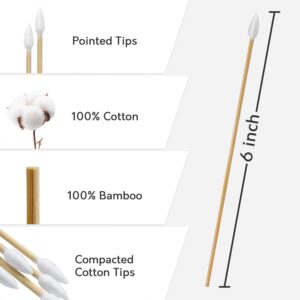 Pointed cleaning swabs